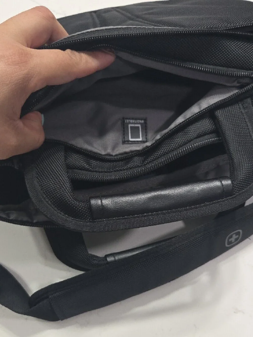 Wenger Black Laptop Bag with Red Logo Accent Like New Conditions No Stains